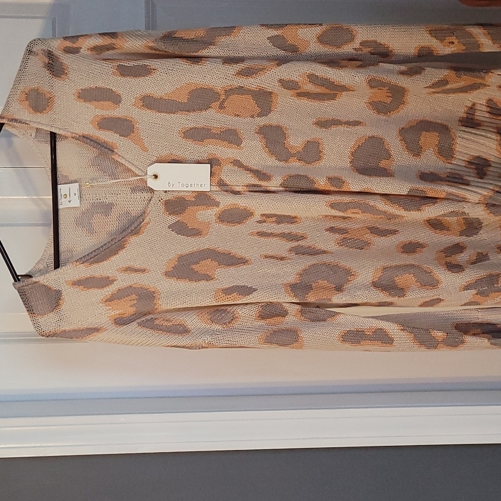 NWT Cheetah print sweater